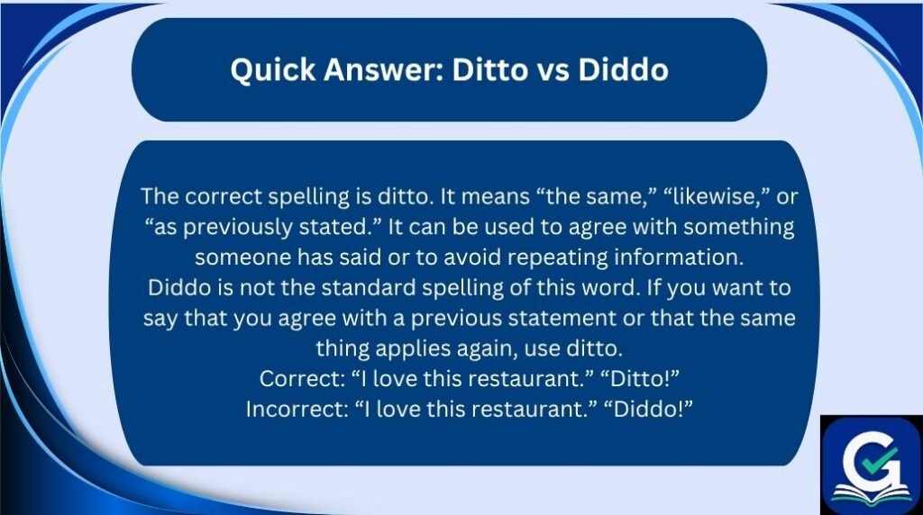 ditto vs diddo
