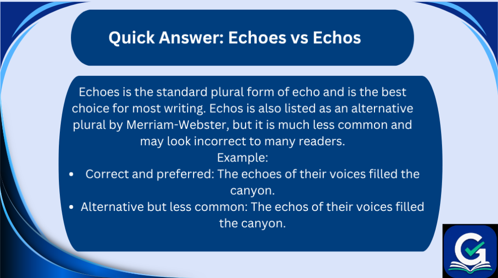 echoes vs echos