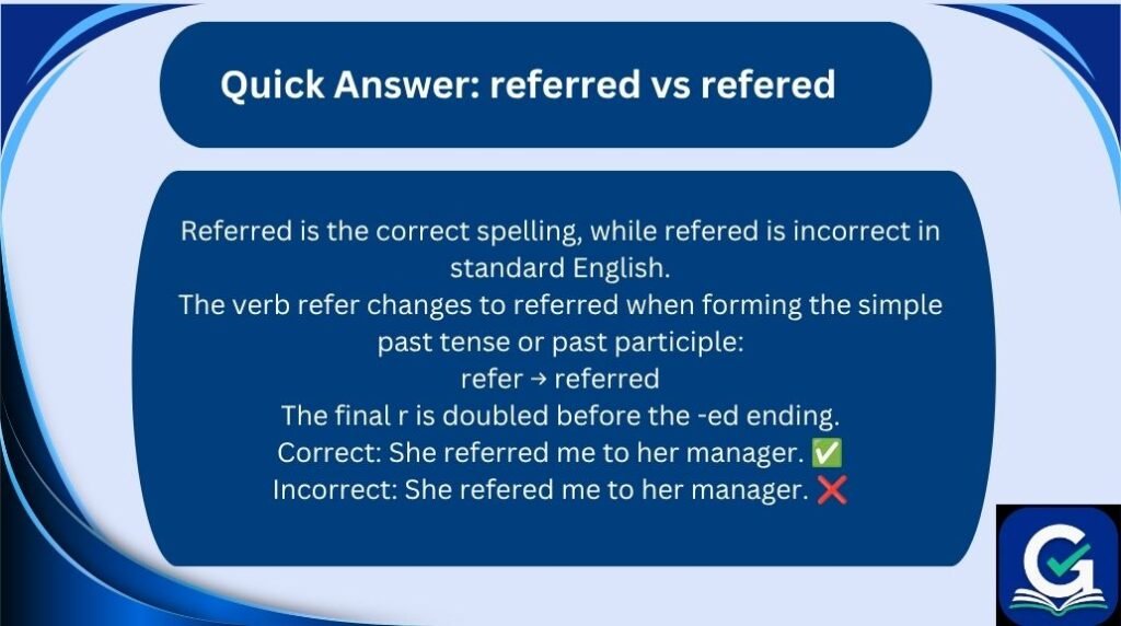 referred vs refered