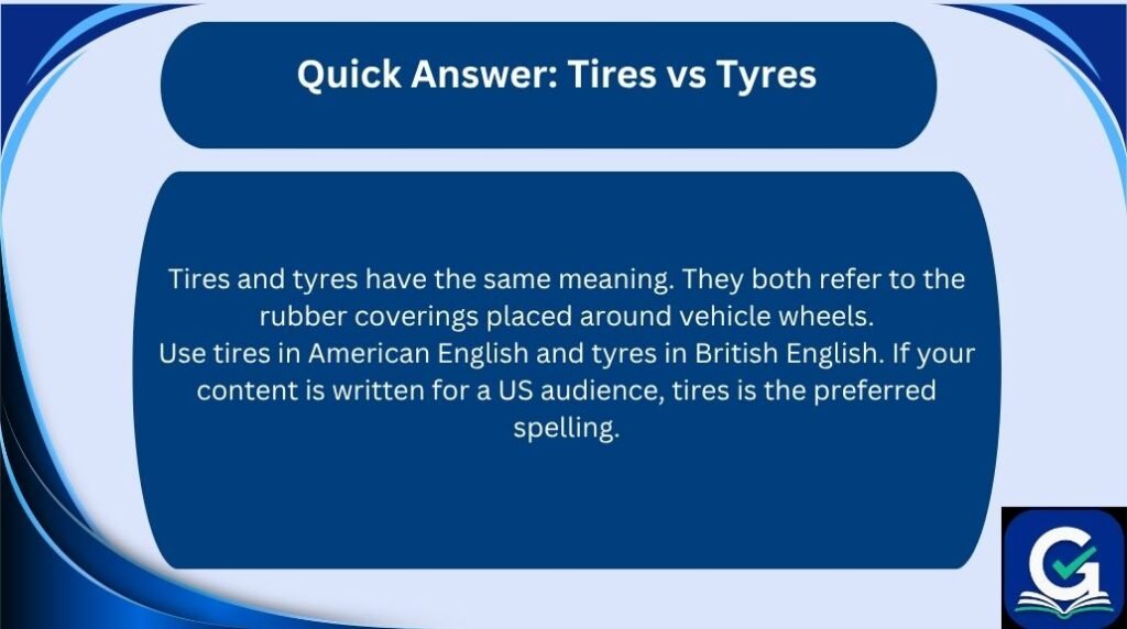 tires vs tyres