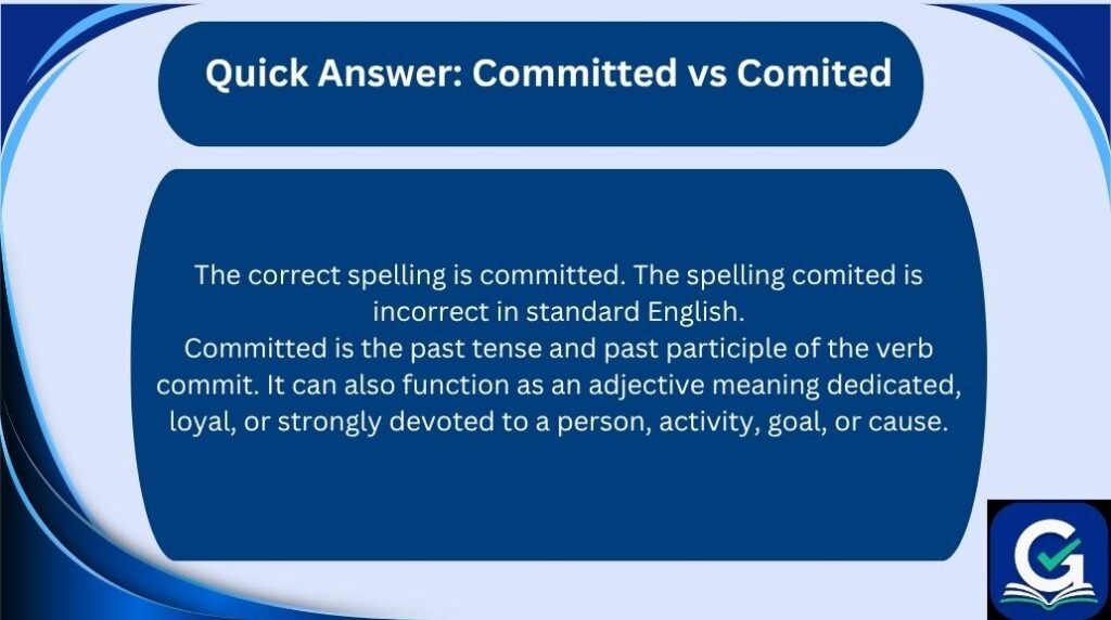 committed vs comited