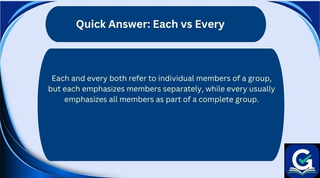 each vs every
