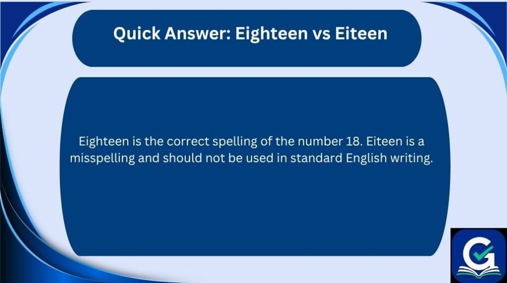 eighteen vs eiteen
