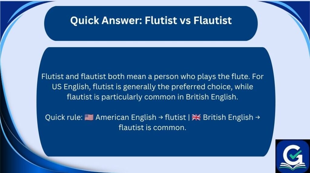 flutist vs flautist