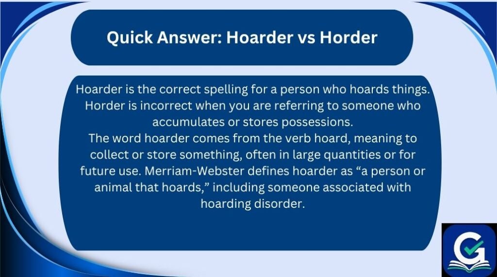 hoarder vs horder