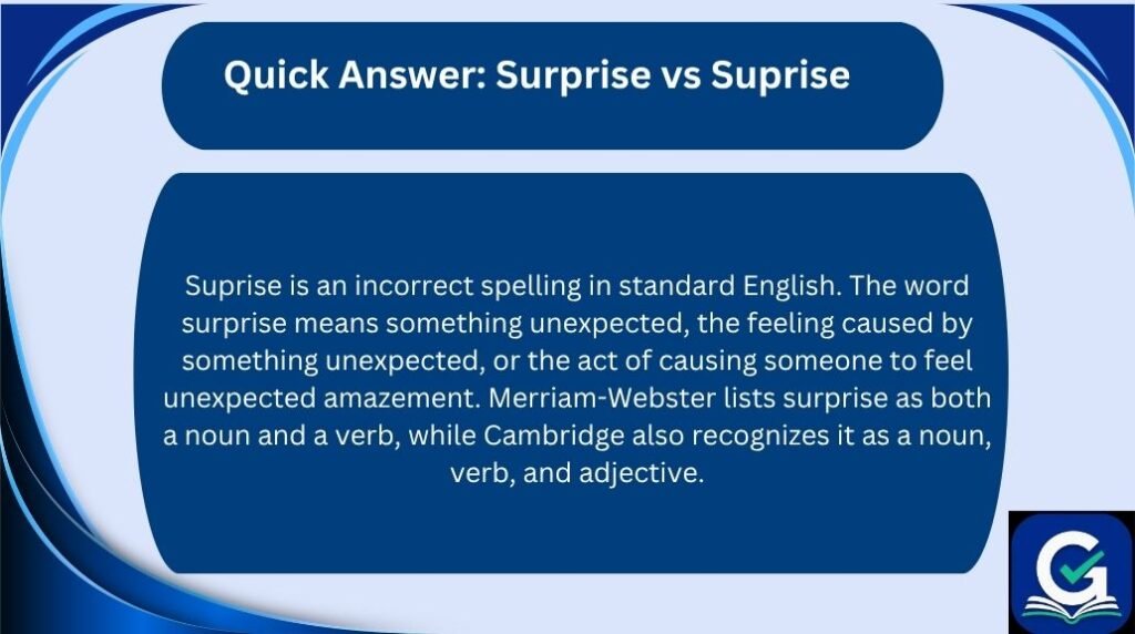 surprise vs suprise