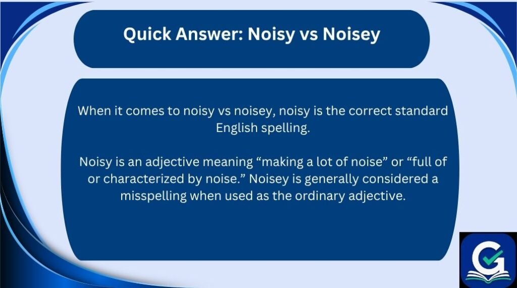 Noisy vs Noisey