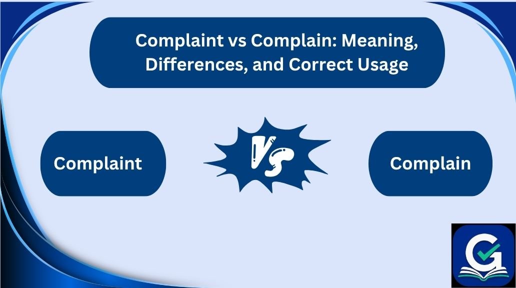 complaint vs complain
