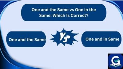 one and the same vs one in the same